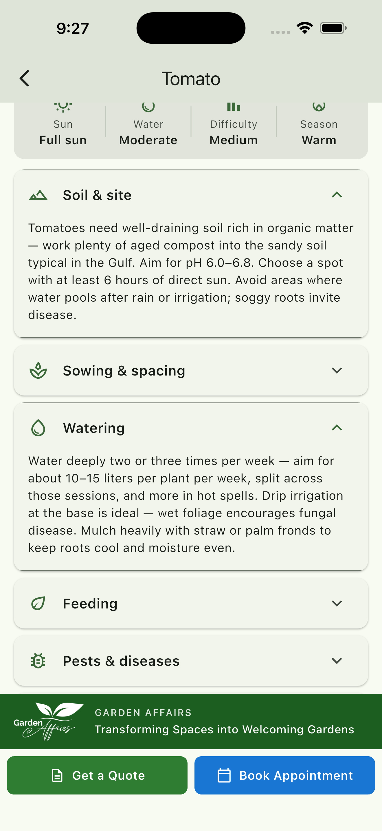 Care guide — soil & watering